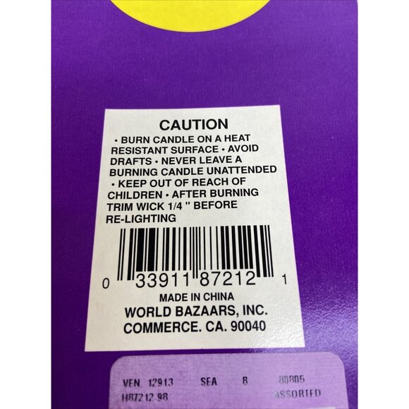 Vintage Halloween Scarecrow Figural Candles 10" Orange Pumpkin Unused 2 pack - Picture 6 of 6